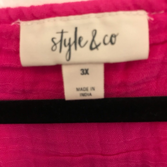Style & co cold shoulder pink top / Firm price - Picture 4 of 4